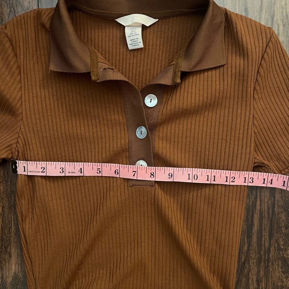 H&M Brown Ribbed Top - Picture 8 of 10